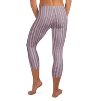 Image 9 of Pink Poppy Petals Capri Leggings