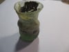 ROMAN MINIATURE GLASS/VIAL 2 1/2 INCHES TALL LOVELY PATINA TRANSLUCENT GLASS