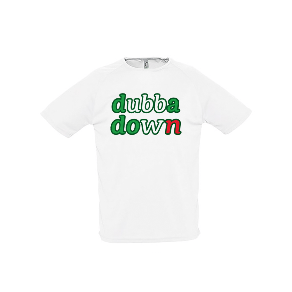 Image of White Designer Custom-Fit Mesh Dubba Down (Front/Back)