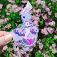 Image 1 of Slumber Moth Sticker - Holographic Finish