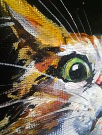 Image 2 of Kitty sippin' , 8"x8" original!