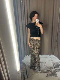 Image 11 of Black loose fit boat neck knitted mohair top LUNA