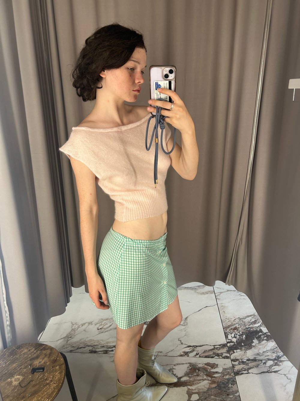 Knitted top Luna in balerina pink 