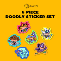 6 Piece Doodly Sticker Set