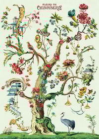 Image 1 of Cavallini & Co. Fleurs de Chinoiserie Poster, Archival Paper, Matte Print