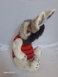 Image 6 of Folk Art Jointed Teddy Bear. Handmade Haunted Creepy Monster Doll Art Doll Bat