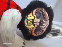 Image 12 of Folk Art Jointed Teddy Bear. Handmade Haunted Creepy Monster Doll Art Doll Bat