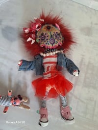 Image 9 of Dia De Los Muertos Dolls, Day of the Dead Dolls, Sugar, Candy Skull Handmade