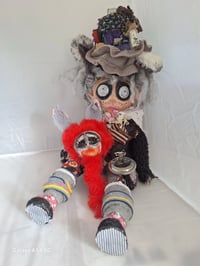 Image 4 of Coraline Mini-me The Mad Hatter unique Handmade art doll Collectable one of a kind  Art doll