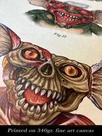 Image 3 of "STRYPE" head anatomy (limited ed. of 30 Giclèe wide print on fine art canvas)