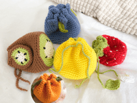 Image 1 of fruit crochet pouches