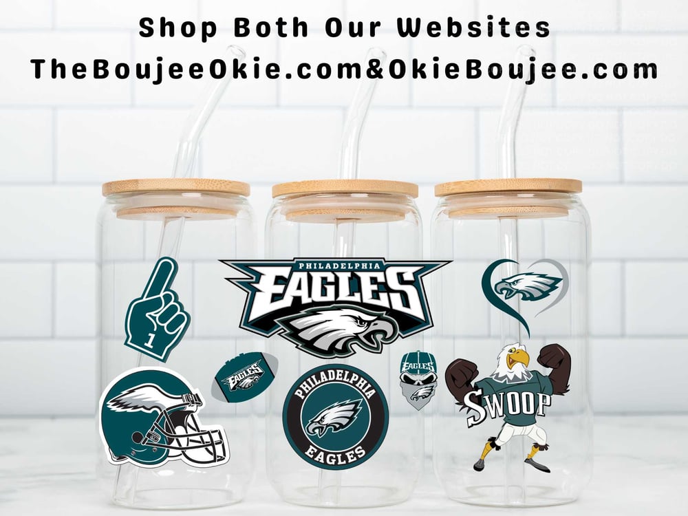 Image of Philadelphia Eagles Football Uv Dtf Wraps Choice of 3