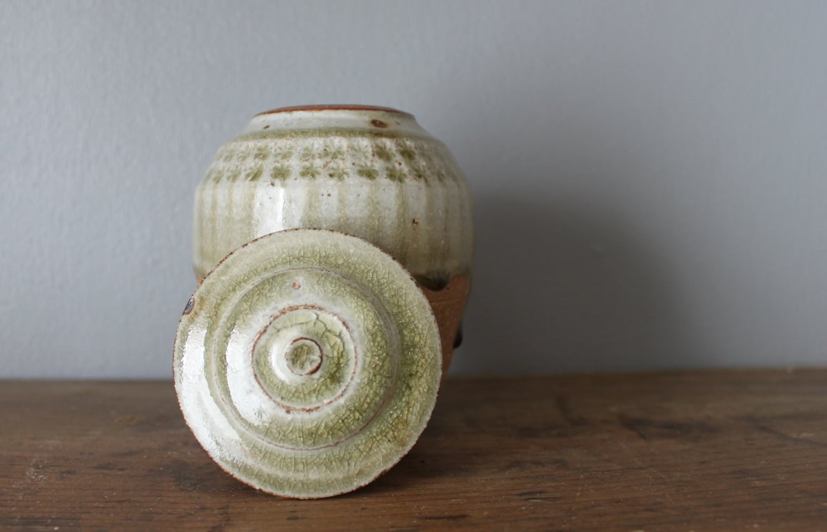 Image of Ash glazed Lidded Caddy