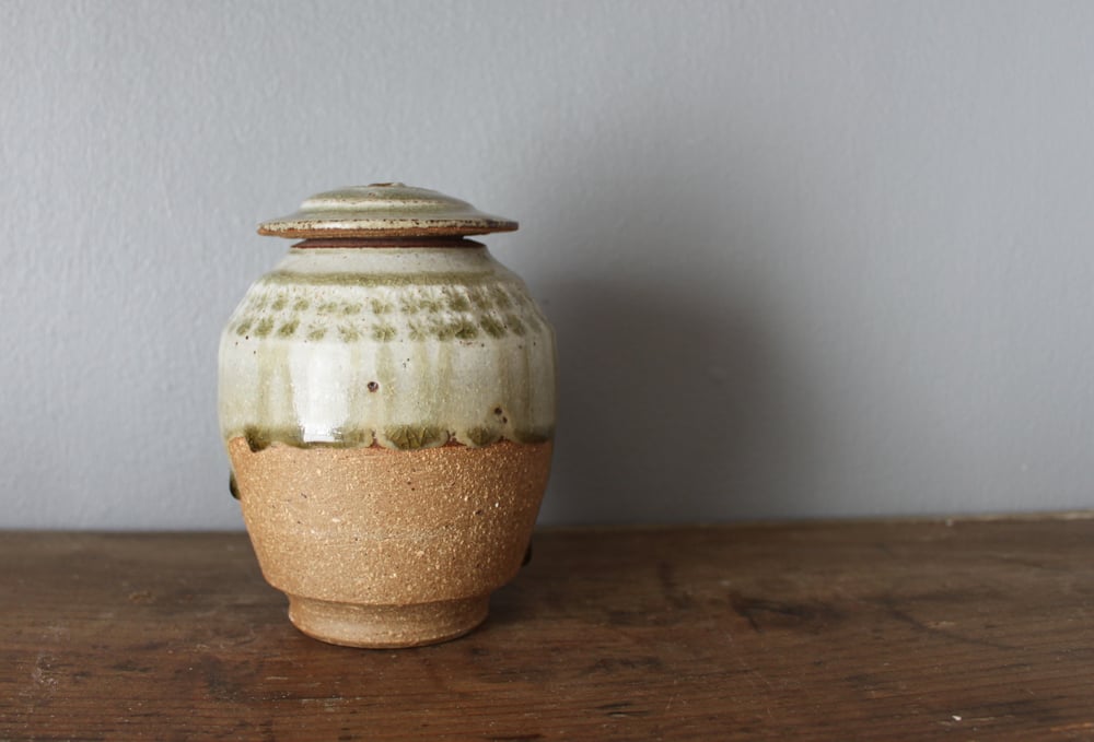 Image of Ash glazed Lidded Caddy