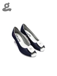 Image 1 of Denim Detachable Anti-Theft Buckle Wedge Heels