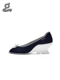 Image 2 of Denim Detachable Anti-Theft Buckle Wedge Heels