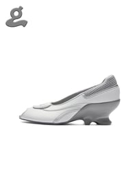 Image 2 of White Sports Peep-Toe Wedge Shoes