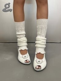 Image 5 of White Sports Peep-Toe Wedge Shoes