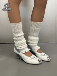 Image 6 of White Sports Peep-Toe Wedge Shoes
