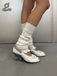 Image 7 of White Sports Peep-Toe Wedge Shoes