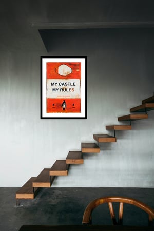 Image of James McQueen - My Castle My Rules, Orange Variant, Fine Art Giclee Print, Modern Art