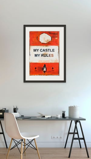 Image of James McQueen - My Castle My Rules, Orange Variant, Fine Art Giclee Print, Modern Art