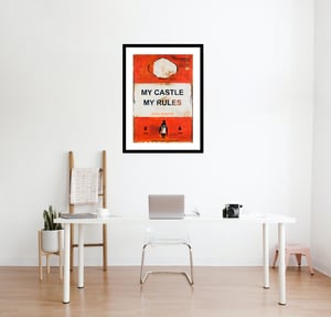 Image of James McQueen - My Castle My Rules, Orange Variant, Fine Art Giclee Print, Modern Art
