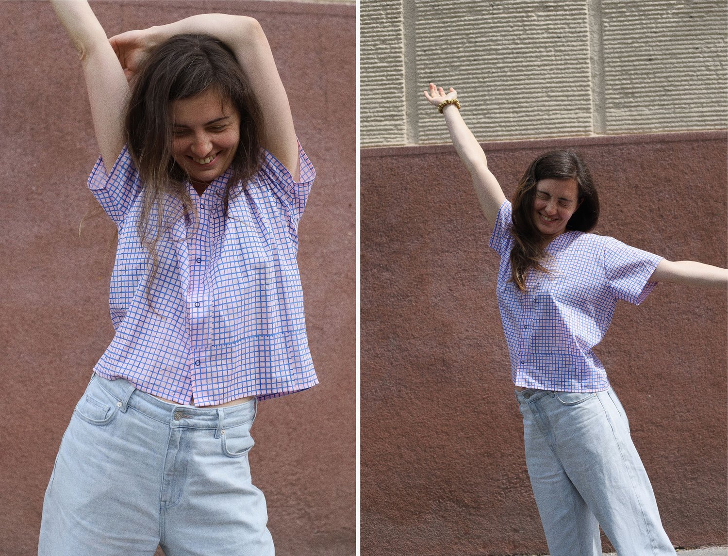 Image of GRID PINK SHIRT 