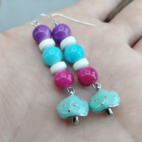 Image 2 of Pastel Mushroom Earrings