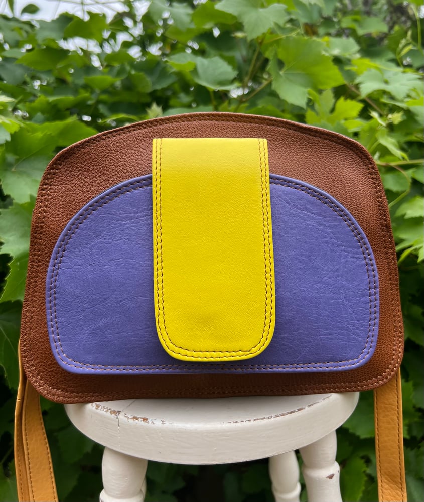Image of Harlequin Collection - Multi-Coloured Half Moon #8B