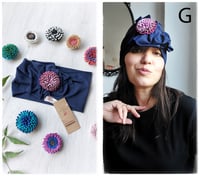 Image 9 of SbroccaBox 2025 - Fascia per capelli by "Come le Ciliegie" + Spilla floreale - Blue