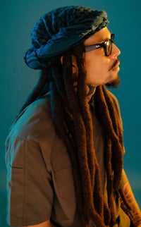 Image 1 of Navy Blue/Black Turban