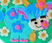 Image 3 of Handmade Nestor The Bull Felt Applique Hanging