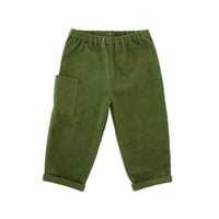 Image 1 of Cord trousers- Dark olive green