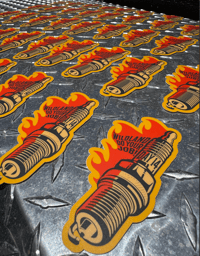 Image 3 of 4'' SPARK PLUG STICKER