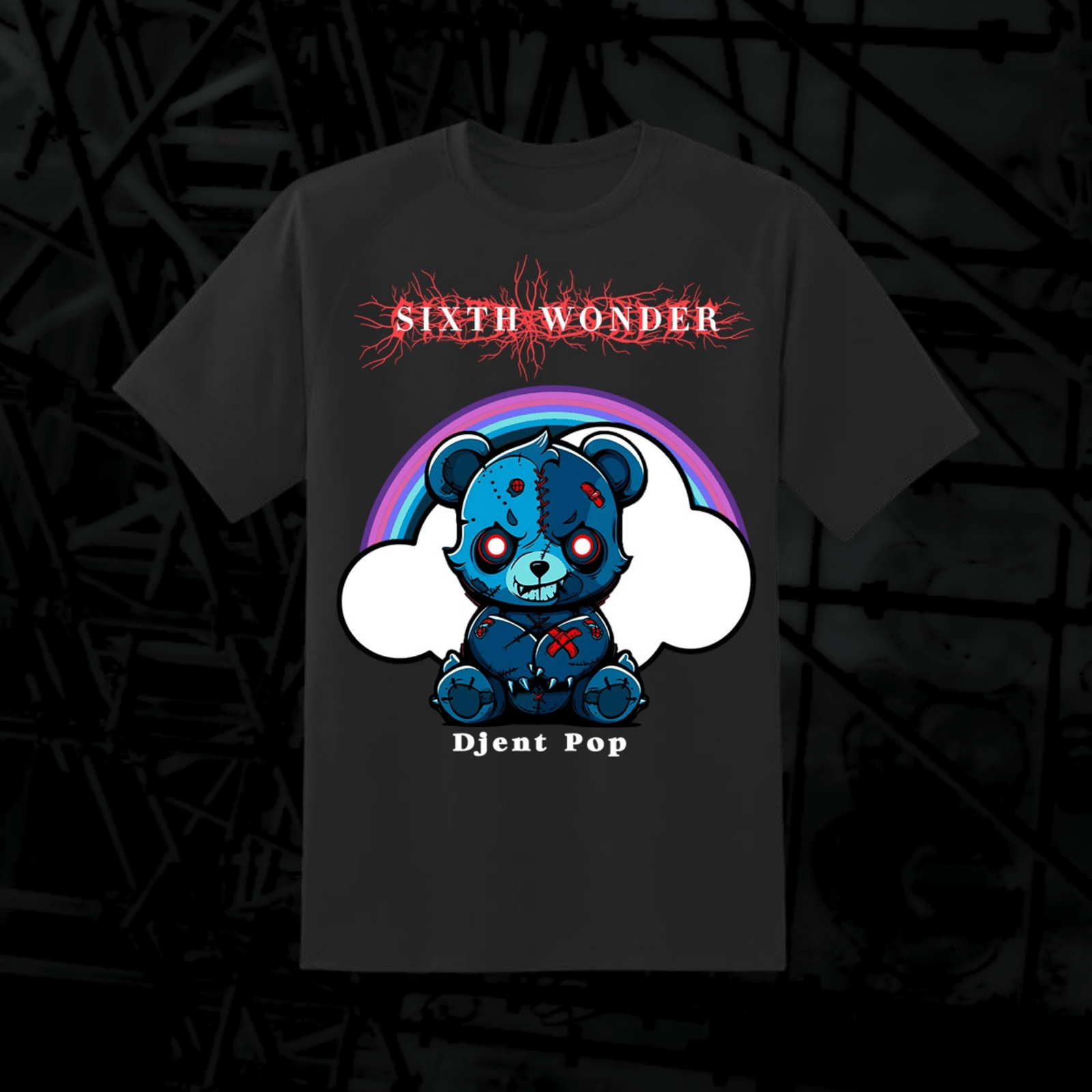 Rainbow Scene Bear Tee