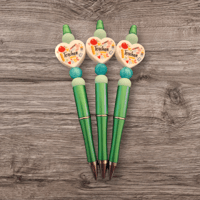 White Teacher Heart Pen