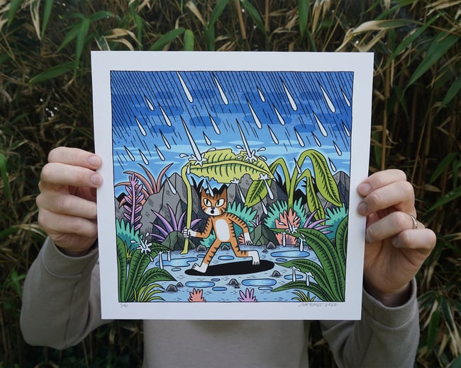 Tiny Cat - 12" Archival Print