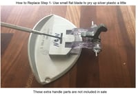 Image 2 of 110310800REIN non-OEM for Whirlpool washer or dryer handle wp8182574 PS982304