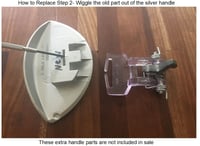 Image 3 of 110310800REIN non-OEM for Whirlpool washer or dryer handle wp8182574 PS982304