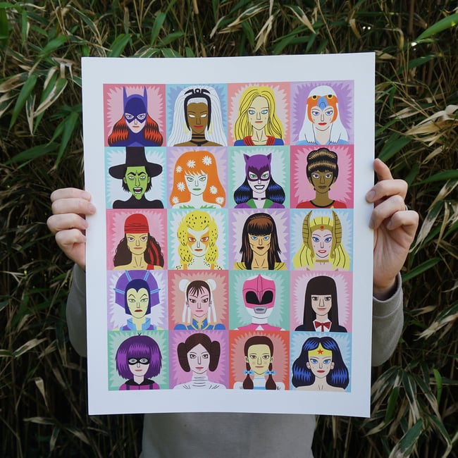 Heroines and Villains - 16x20" Archival Print