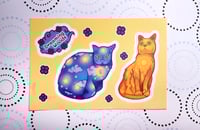 Feline Moon & Feline Sun Sticker Sheet