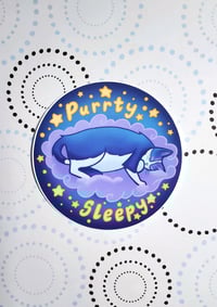 Purrty Sleepy Vinyl Sticker