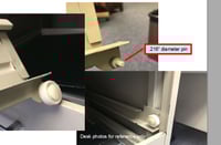 Image 5 of Mid century modern desk drawer roller set Anderson Hickey