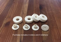 Image 1 of Mid century modern desk drawer roller set Anderson Hickey