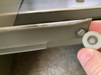 Image 2 of Mid century modern desk drawer roller set steelcase clone