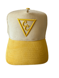 Currency Crew Logo Corduroy SnapBack Yellow