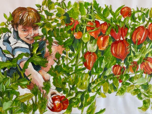 Image of Seattle Tilth Children's Garden Paintings 2