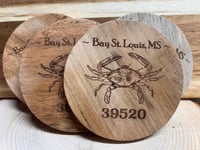 Image 5 of 4" Round Wood Coaster - Customized