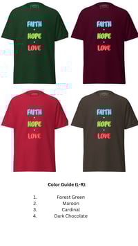 Image 5 of "Faith, Hope, & Love" Unisex Classic Tee (Version 1)
